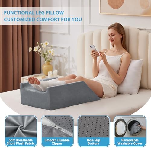 MEGCXIT Leg Elevation Pillow for After Surgery, Wedge Pillow - Image 5