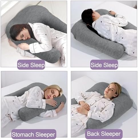 HOMBYS Cooling U Shaped Pillow for Neck, Contour Shoulder Pillow for Side - Image 4