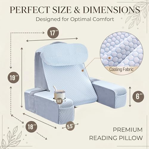 Reading Pillow for Adults, Back Pillow for Bed Sitting Up, Backrest Pillow for - Image 6
