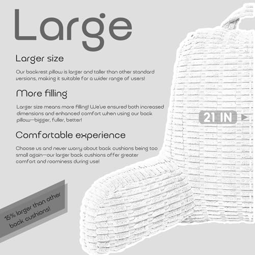 Reading Pillows for Sitting in Bed Adult, Back Rest Pillow for Sitting in Bed - Image 3