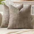 MIULEE Decorative Couch Throw Pillow Covers 20x20 Inch Neutral Khaki 2 Pack by MIULEE