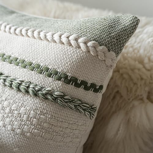 Cethom Boho Throw Pillow Covers 20x20 Inch Set of 2, Accent Cushion Cover - Image 3