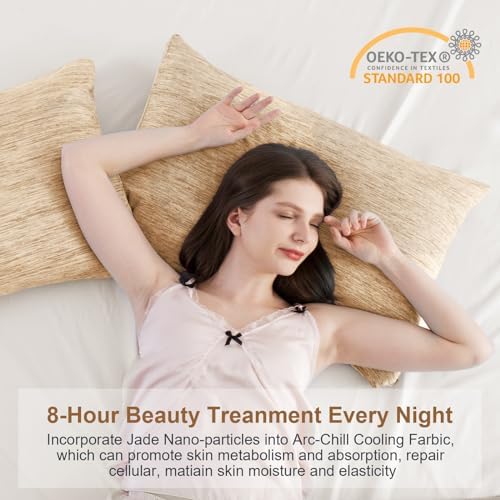 Elegear Cooling Pillow Cases for Hot Sleepers, Queen 20'' x 30'' - Image 5