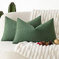 Foindtower Pack of 2 Textured Boucle Throw Pillow Covers Accent Solid by Foindtower