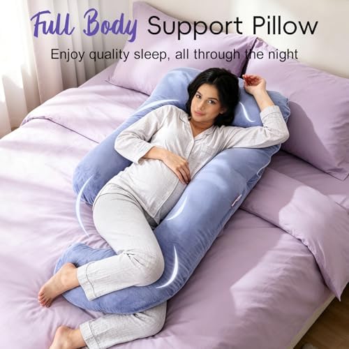 Pregnancy Pillow for Sleeping, Soft 57“ Full Body Maternity Pillow, U Shaped - Image 2