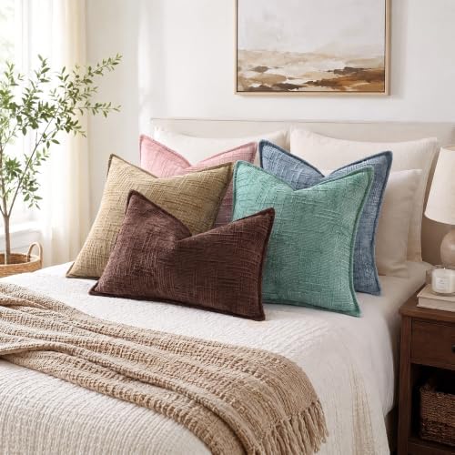 decorUhome Chenille Decorative Throw Pillow Covers 12x20 Set of 2 - Image 6