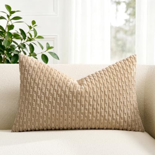 Kevin Textile Soft Corduroy 14"x24" Lumbar Pillow Cover 1 Pack by KevinTextile