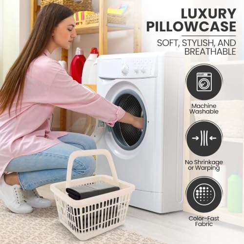 Pillow Covers King Size Set of 6, Soft and Comfy Pillow Cases - Image 7
