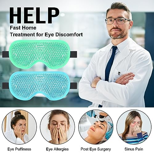 BeeVines Gel Eye Mask, Cooling Ice Masks - Image 2