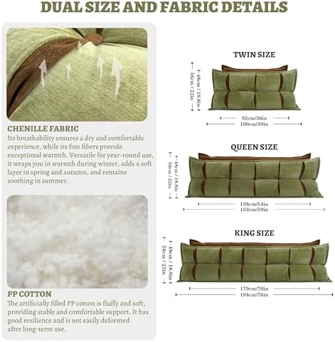 Headboard Pillow Twin XL Backrest Pillow – Dorm Daybed Pillow, Bolster Pillow - Image 2