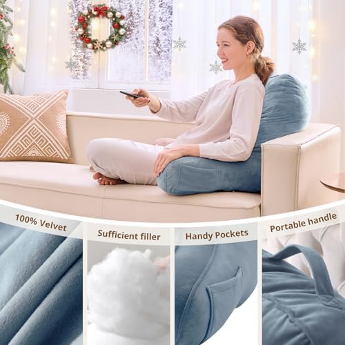 Sasttie Reading Pillow for Bed, Back Pillow for Sitting Up - Image 5