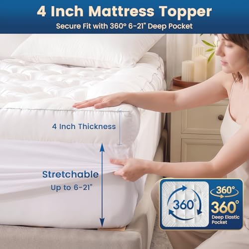 4 Inch Memory Foam Mattress Topper Full Size - Image 4