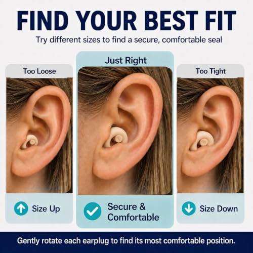 Noise Cancelling Ear Plugs Sleep 33dB NRR Side Sleep Small Ear - Image 4
