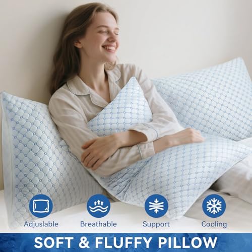 Cooling Adjustable King Pillows 2 Pack - Image 4