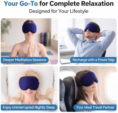 3D Cooling Gel Sleep Mask: 6oz Weighted Blackout Eye Mask - Image 6