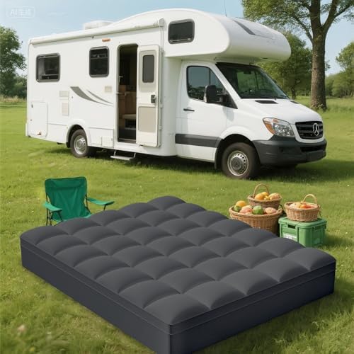 ELEMUSE RV Short Queen Grey Mattress Topper, Thick Pillow Top Mattress Pad - Image 3
