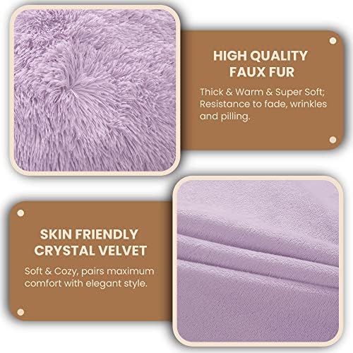 MEGO Luxury Fluffy Faux Fur Body Pillow Cover 20x54 - Image 6