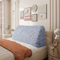 Thicken Furry Headboard Pillow King Padded Headboard Large Bolster Triangular by Bncktrd