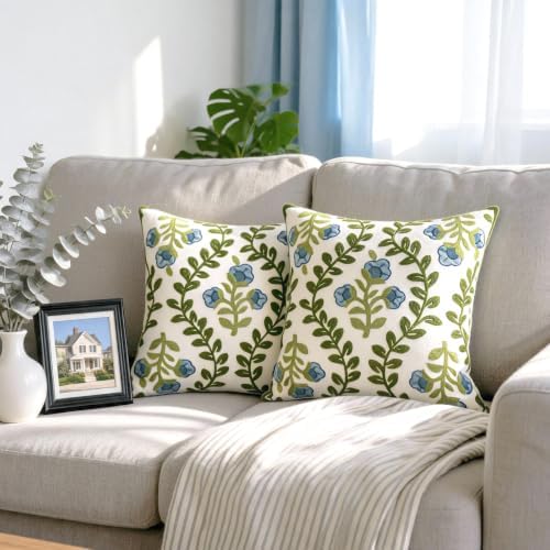 Alysheer Embroidered Decorative Throw Pillow Cover 20"x 20" Set of 2 - Image 7