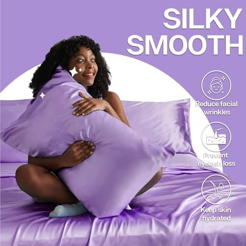 MR&HM Satin Pillowcase 2 Pack, King Size 20"x40" - Image 3
