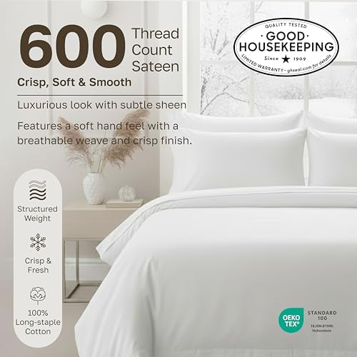 California Design Den Luxury 600 Thread Count Full Size Sheet Sets - Image 3
