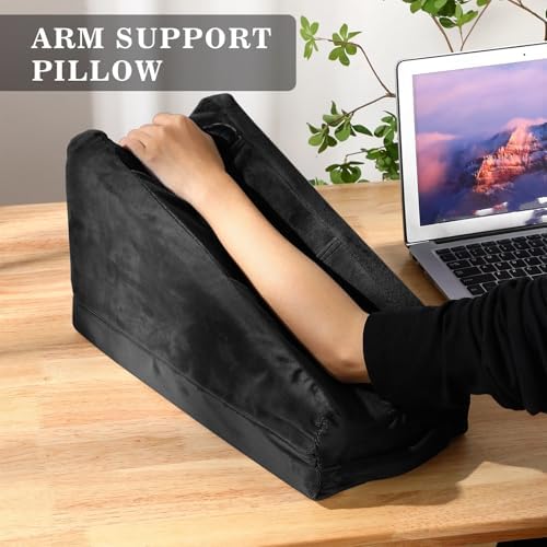 Buryeah Black Arm Elevation Pillow 2 Pocket, Plush Material - Image 6
