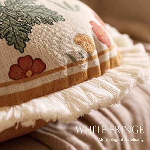 patdrea Vintage Linen Throw Pillow Cover, Diameter 16"-RosaSilvestre E - Image 2