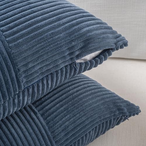 Fancy Homi 2 Packs Dusty Blue Lumbar Decorative Throw Pillow Covers 14x24 Inch - Image 4