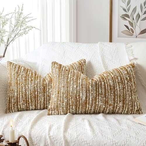 Artscope Lumbar Throw Pillow Cover 12x20 Inch Set of 2 Super Thick Pillow Cover by Artscope