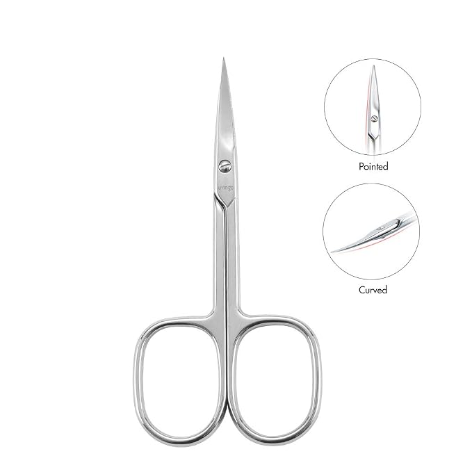 LIVINGO Premium Manicure Nail Scissors, Dry Skin Curved Blade 3.5 inch - Image 4