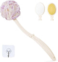 Loofah Sponge with Handle, Back Scrubber Brush by Topfinder