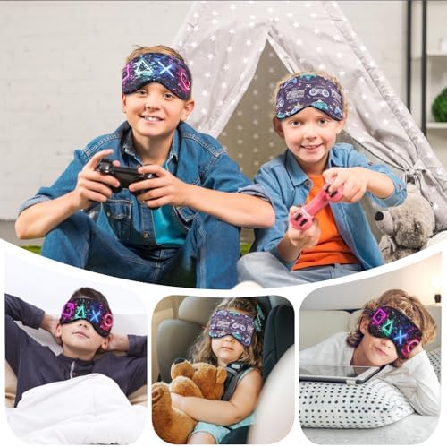 2 Pcs Boys Sleep Eye Mask, Guys Blackout Sleeping Silk Mask - Image 5