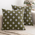 MIULEE Set of 2 Decorative Throw Pillow Covers Rhombic Jacquard Pillowcase Soft by MIULEE