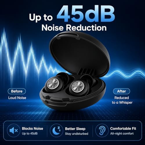 45dB Ear Plugs for Sleeping, Soft Silicone for Side Sleepers, 4 Sizes - Image 2