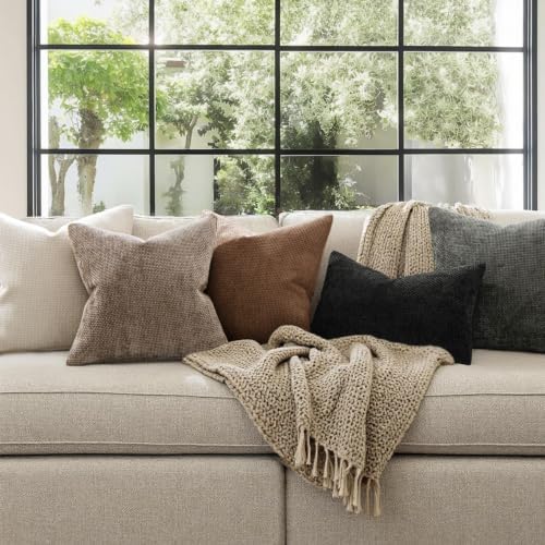 MIULEE Dercorative Lumbar Throw Pillow Covers 12x20 Inch Light Khaki 2 Pack - Image 4