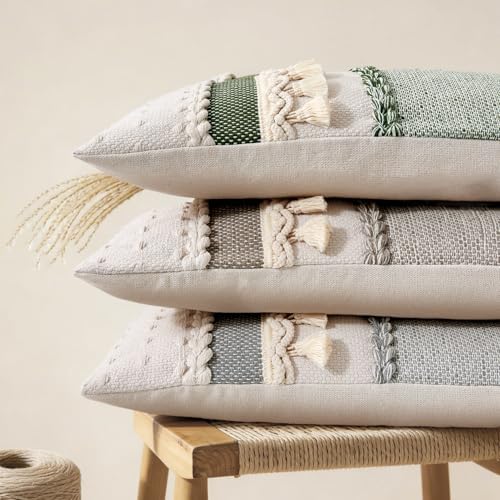 Kevin Textile Boho Tassel 12x20 Inch Lumbar Pillow Cover 1 Pack - Image 6