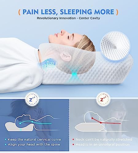 Osteo Cervical Pillow for Neck Pain Relief, Hollow Design Odorless Memory Foam - Image 2