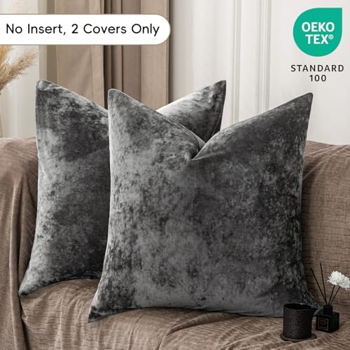 PHF Truly Velvet Throw Pillow Covers, No Insert, 2 Pack Color Gradient Cushion - Image 3