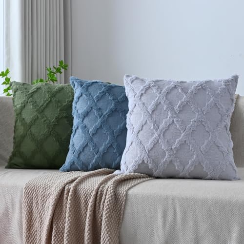 Set of 2 Soft Moroccan Throw Pillow Covers 22x22 Inch Plush Boho Decorative - Image 5