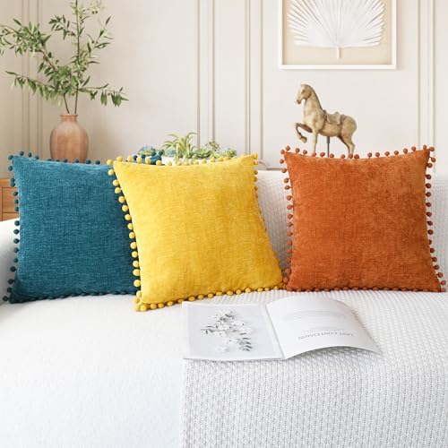 CaliTime Fall Decorative Throw Pillow Covers 20 X 20 Inches Burnt Orange - Image 5
