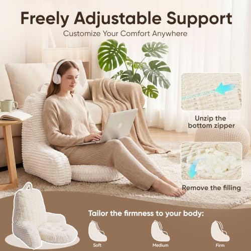 21"H Large Reading Pillow, Backrest Pillow - Image 5