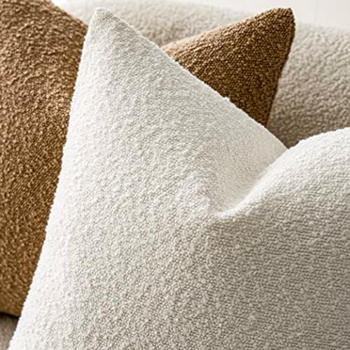 Foindtower Cozy Textured Boucle Lumbar Throw Pillow Covers 12x20 Inch - Image 4
