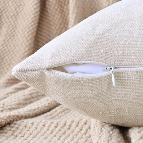 Set of 4 Soft Textured Decorative Throw Pillow Covers 12X20 Inch Cozy Farmhouse - Image 3