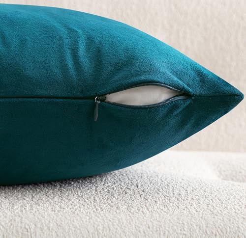 MIULEE 14x36 Inch Lumbar Long Velvet Throw Pillow Cover Set of 1 Teal - Image 5