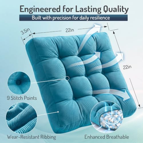 Floor Pillows Set of 2, Large Meditation Cushion - Image 3