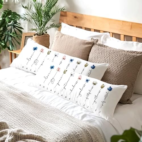 Fruit of The Spirit Bible Verse 20x54 Body Pillow Cover, Boho Floral Christian - Image 5