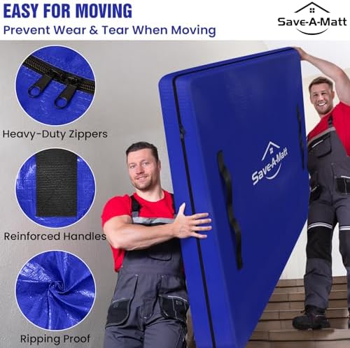 2PC Mattress Bags for Moving, Extra Thick Waterproof Mattress Cover - Image 5