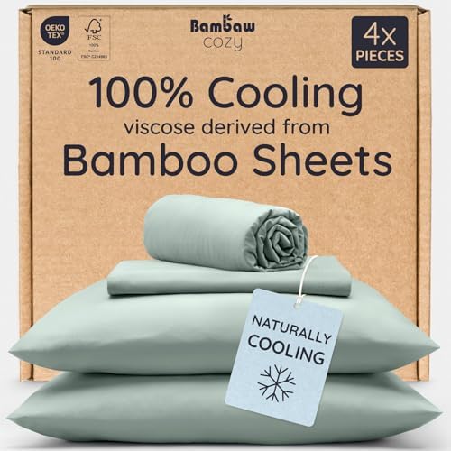Bambaw 100% Viscose Derived from Bamboo Sheets Queen Size Deep Pocket Set – by Bambaw