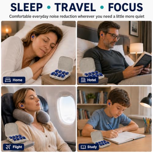 Noise Cancelling Ear Plugs Sleep 33dB NRR Side Sleep Small Ear - Image 6