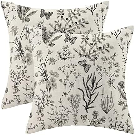 AEIOAE Spring Pillow Covers 20x20 Inch Set of 2, Seasonal Floral Outdoor by AEIOAE